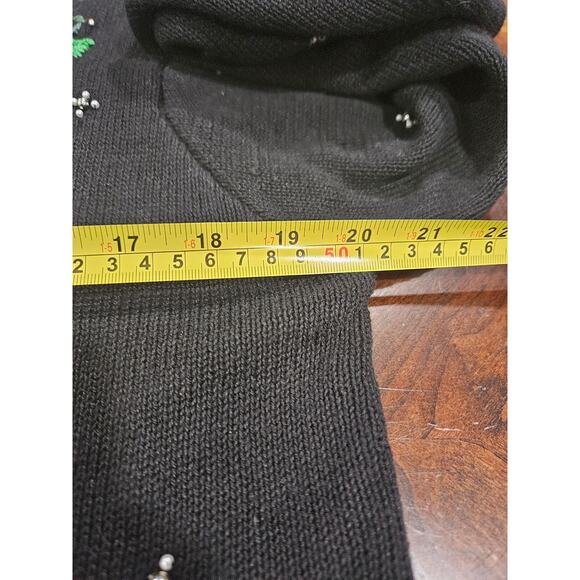 Vintage Victoria Jones Christmas Sweater Cardigan Holiday Beaded Embroidered S - Picture 5 of 7